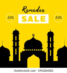 Ramadan sales up to 50%. template design for business promotion