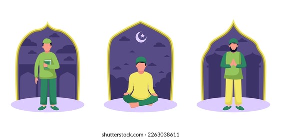 Ramadan Scene Flat Bundle Design