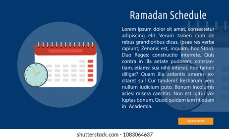 Ramadan Schedule Conceptual Banner