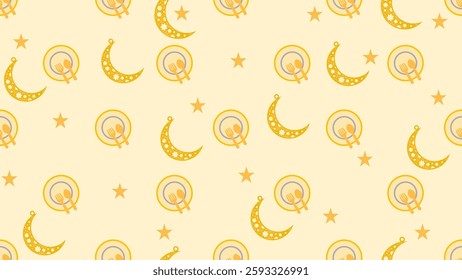 Ramadan seamless pattern background. Ramadan illustration pattern. Ramadan background. Perfect for fabrics, textile, wallpaper, and decor. SSTKbackgrounds