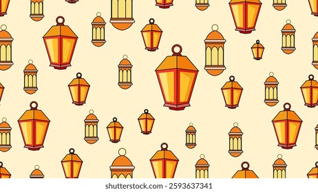 Ramadan seamless pattern background. Ramadan illustration pattern. Ramadan background. Perfect for fabrics, textile, wallpaper, and decor. SSTKbackgrounds