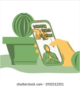 Ramadan Series Vector with the concept of hand drawing. Suitable for banners, posters, greeting cards, etc.