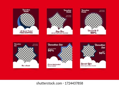 ramadan set sale for fashion editable stock for social media templates