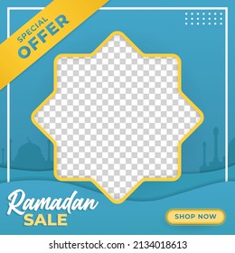 Ramadan simple sale banner design. suitable for use on social media and websites.