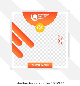 ramadan Social media pack. Business presentation template. Set of modern square blog posts Editable simple info banner, trendy book cover idea. Minimal. For app, web mail digital display style. 