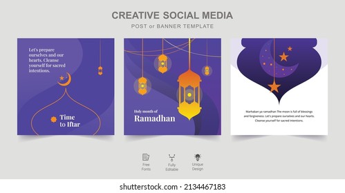 Diseño de Ramadán Social Media Post. Una buena plantilla para la publicidad en las redes sociales. Perfecto para publicaciones en medios sociales, antecedentes y anuncios en internet de banner.