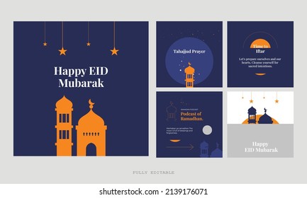 Ramadan Social Media Post design. A good template for advertising on social media. Perfect for social media posts, background, and web banner internet ads.