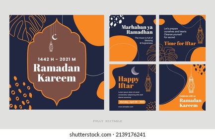 Ramadan Social Media Post design. A good template for advertising on social media. Perfect for social media posts, background, and web banner internet ads.