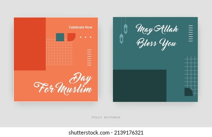 Diseño de Ramadán Social Media Post. Una buena plantilla para la publicidad en las redes sociales. Perfecto para publicaciones en medios sociales, antecedentes y anuncios en internet de banner.