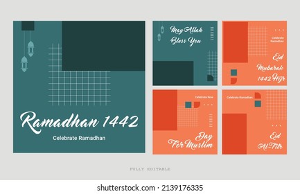Ramadan Social Media Post design. A good template for advertising on social media. Perfect for social media posts, background, and web banner internet ads.
