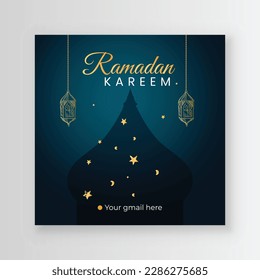 Ramadan social media post design template for your business