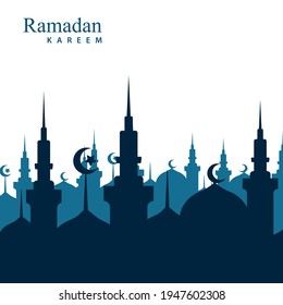ramadan Social media post template design , elegant square cover with arabian ornament