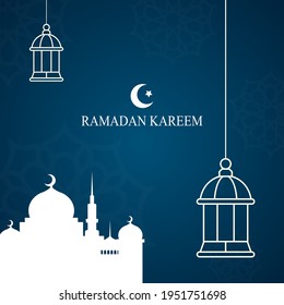 ramadan Diseño de plantillas de publicaciones en medios sociales , elegante cubierta cuadrada con ornamento árabe traducir texto (ramadan kareem)