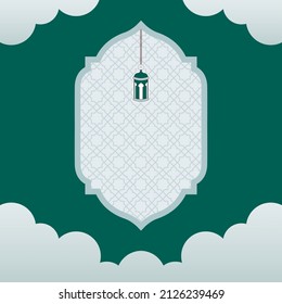 Ramadan social media post template banner. Ramadan kareem square vector design.