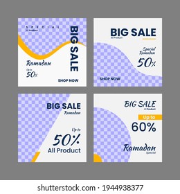 Ramadan social media templete with a simple style, perfect for selling on social media