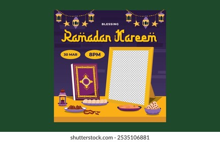 Ramadan Socials Media. Vector illustration.