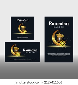 ramadan sosial media template vector