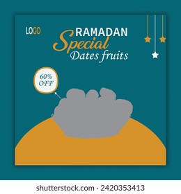 Ramadan special dates fruit sale social media banner template
