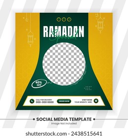 Ramadan Special food Social media post design . Vector Illustration