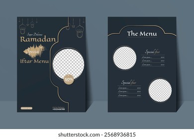 Ramadan special iftar menu banner design and social media post template