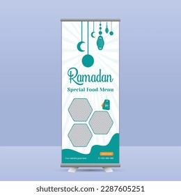 Ramadan Special roll up display standee for presentation purpose
