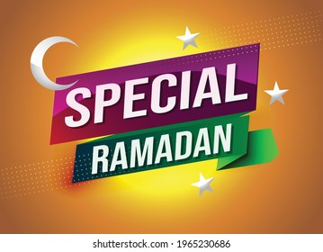 Ramadan special sale discount banner template promotion design for business