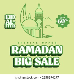 Ramadan special sale discount banner template design