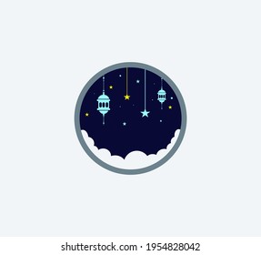 Ramadan special vector design. Which is perfect for ramadan themed stickers.