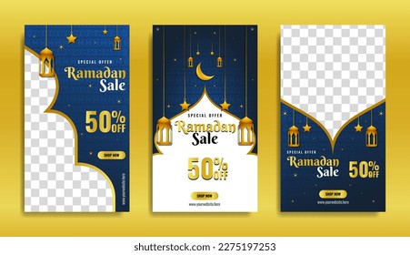 Ramadan stories Big sale social media posts collection set