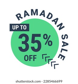 Ramadan Super Sale Get Up to 35% Off on Dotted Background Banner