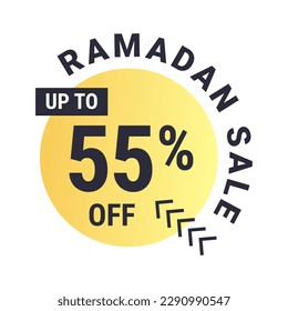 Ramadan Super Sale Get Up to 55% Off on Dotted Background Banner