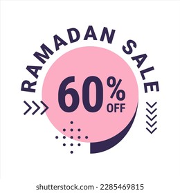 Ramadan Super Sale Get Up to 60% Off on Dotted Background Banner