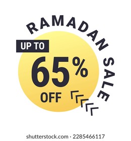 Ramadan Super Sale Get Up to 65% Off on Dotted Background Banner