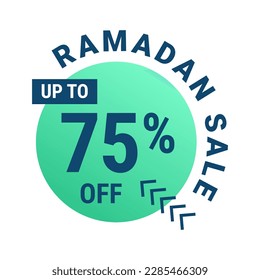 Ramadan Super Sale Get Up to 75% Off on Dotted Background Banner