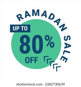 Ramadan Super Sale Get Up to 80% Off on Dotted Background Banner