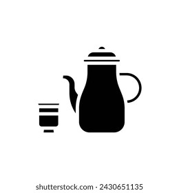 Ilustración vectorial de icono lleno de tetera de Ramadán