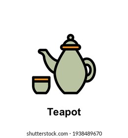 Ramadan teapot outline icon. Element of Ramadan day illustration icon. Signs and symbols can be used for web, logo, mobile app, UI, UX