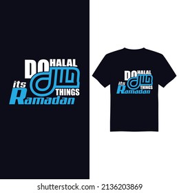 Ramadan text based vector t-shirt design