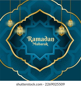 Ramadan theme background with lanterns, Islamic background