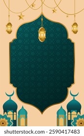 Ramadan theme greeting background, good for use on websites etc