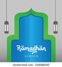 Ramadan theme illustration vector background template