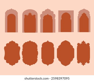 Ramadan Themed Arabic Frame Vectors