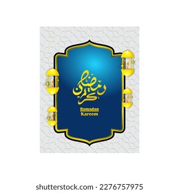 Ramadan themed design, blue and grey, suitable for Ramadan backgrounds, banners, textures, envelopes, social media posts etc.