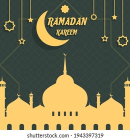 Ramadan themed flat design background