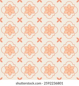 Ramadan themed simple soft seamless pattern design vector