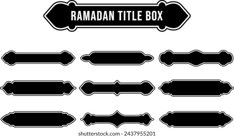 Cuadro de título de Ramadán, cuadro de texto, banner islámico