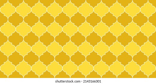 Mezquita Tradicional Ramadán Motif Dorado. Ramadan Kareem Islam Antecedentes. Marroquí Diseño Impresionante Mezquita Persa Ventana Tile. Decoración musulmana de Eid Mubarak. Ornamento de mosaico sin foco marroquí.