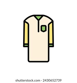 Ramadan Tunic Icon Vector Illustration