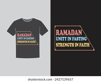 Ramadan typography T-Shirt design template