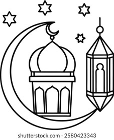 Ramadan vector art beautifully captures the essence of the holy month with elegant Islamic designs, crescent moons, lanterns, and calligraphy